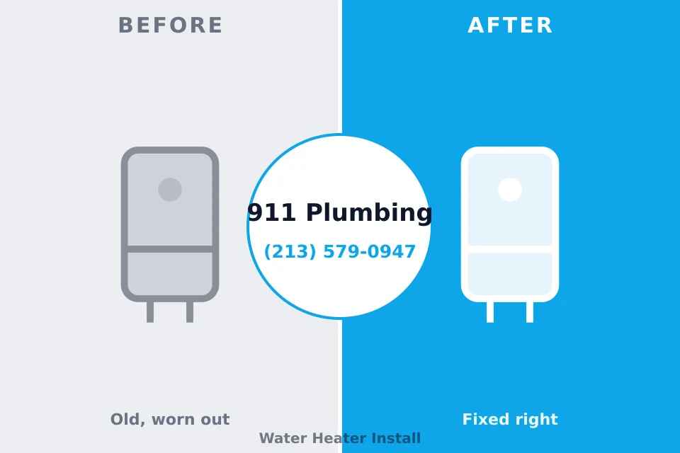 Before and after: plumbing company West Bend, WI